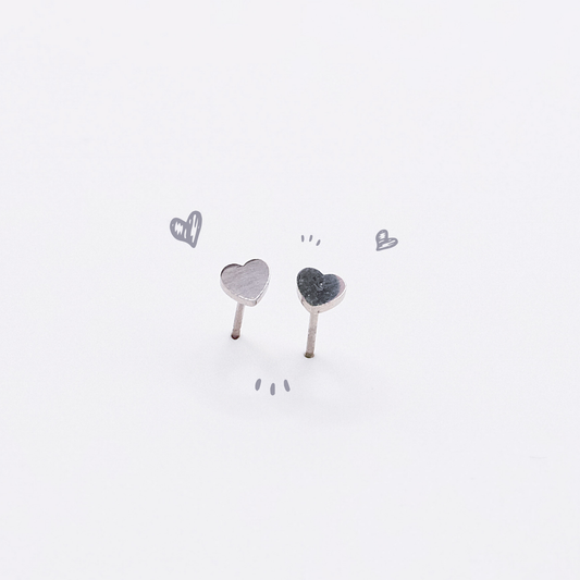 Boucles d’oreilles Coeur plein - acier inoxydable